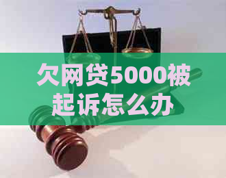 欠网贷5000被起诉怎么办