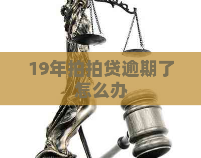 19年逾期了怎么办