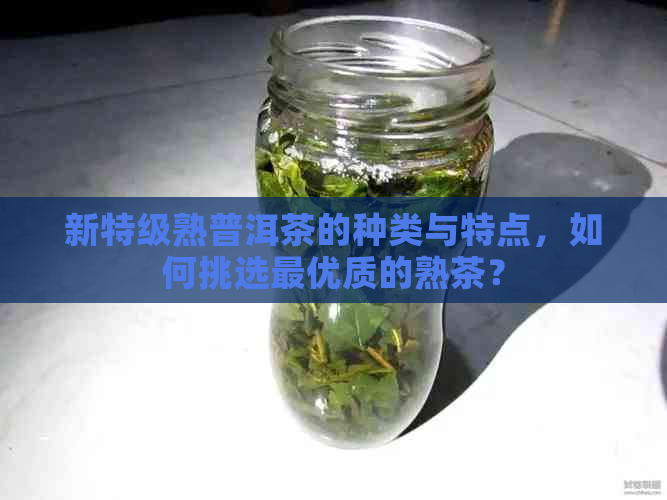 新特级熟普洱茶的种类与特点，如何挑选更优质的熟茶？