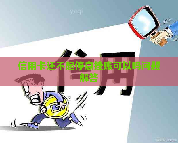 信用卡还不起停息挂账可以吗问题解答