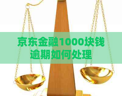 京东金融1000块钱逾期如何处理