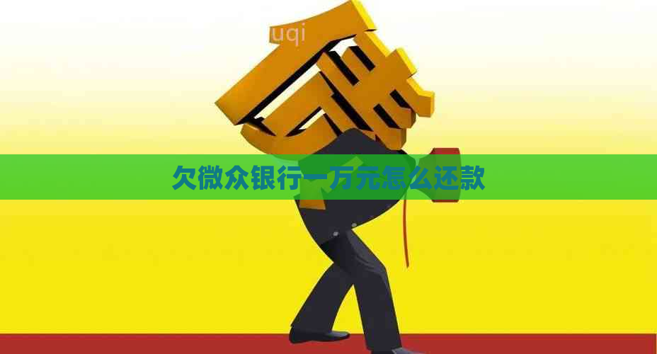 欠微众银行一万元怎么还款