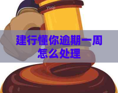 建行懂你逾期一周怎么处理