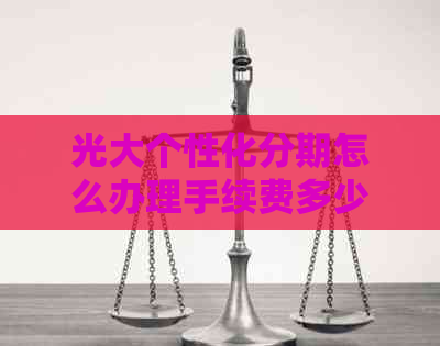 光大个性化分期怎么办理手续费多少