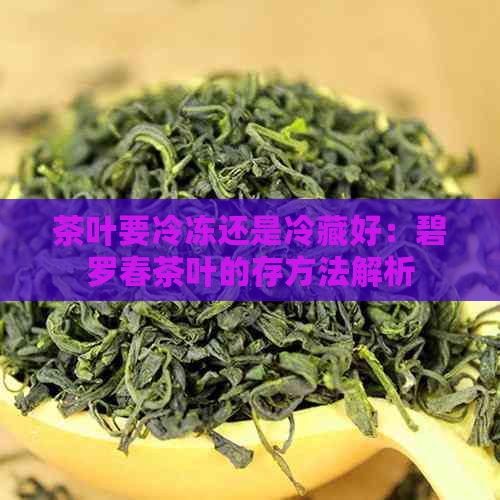 茶叶要冷冻还是冷藏好：碧罗春茶叶的存方法解析