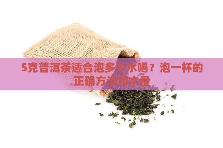 5克普洱茶适合泡多少水喝？泡一杯的正确方法和水量