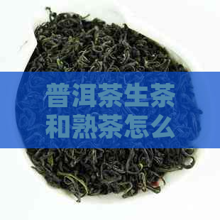 普洱茶生茶和熟茶怎么区别：哪个更好？