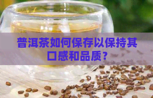 普洱茶如何保存以保持其口感和品质？