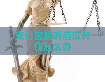 支付宝起诉后没有钱怎么办