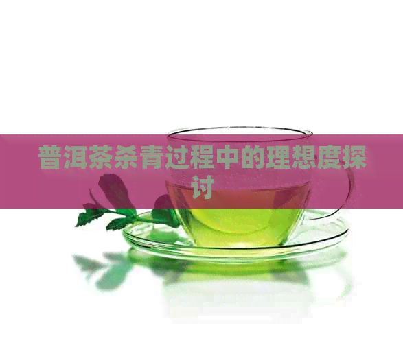 普洱茶杀青过程中的理想度探讨