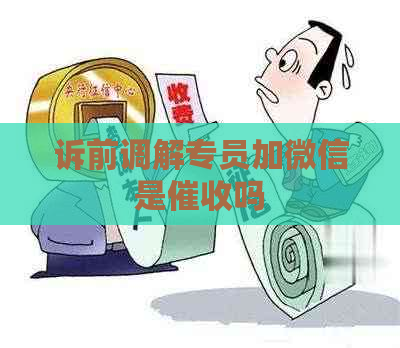 诉前调解专员加微信是吗