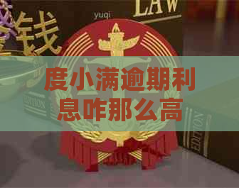 度小满逾期利息咋那么高