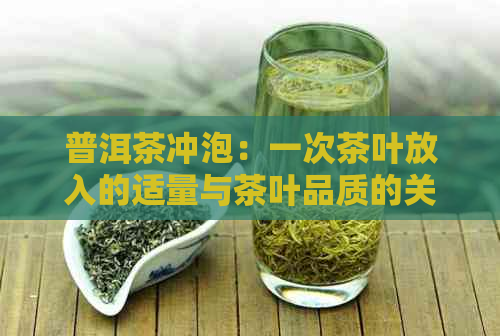 普洱茶冲泡：一次茶叶放入的适量与茶叶品质的关系