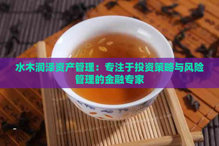 水木润泽资产管理：专注于投资策略与风险管理的金融专家