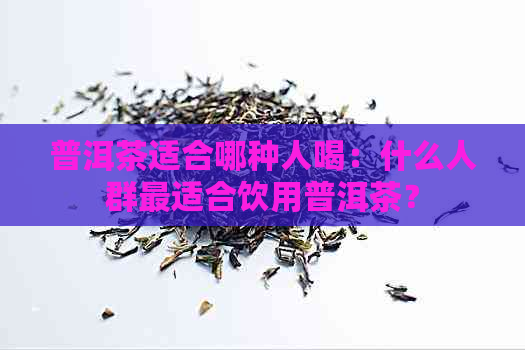 普洱茶适合哪种人喝：什么人群最适合饮用普洱茶？