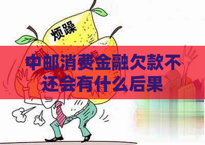 中邮消费金融欠款不还会有什么后果