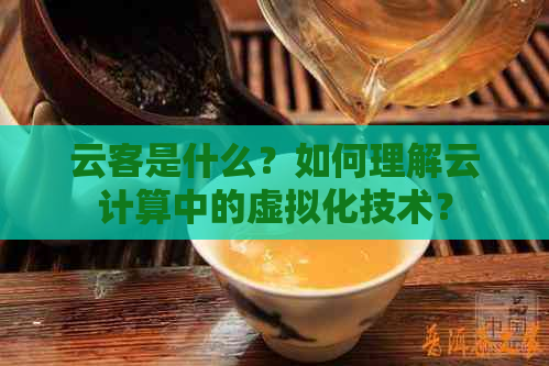 云客是什么？如何理解云计算中的虚拟化技术？