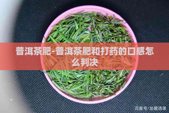 普洱茶肥-普洱茶肥和打药的口感怎么判决