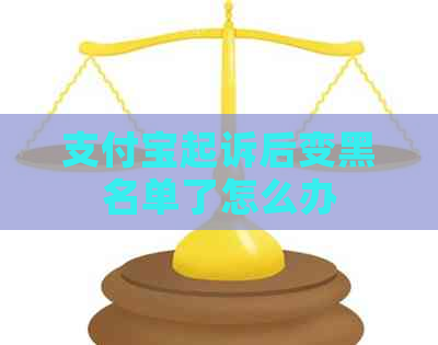 支付宝起诉后变黑名单了怎么办