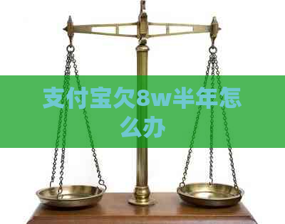 支付宝欠8w半年怎么办