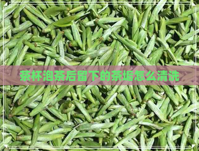 茶杯泡茶后留下的茶垢怎么清洗