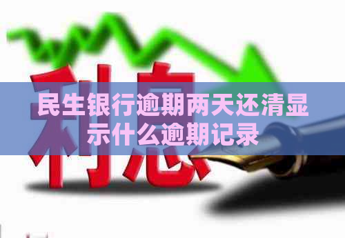 民生银行逾期两天还清显示什么逾期记录