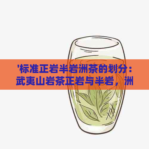 '标准正岩半岩洲茶的划分：武夷山岩茶正岩与半岩，洲茶分类说明'