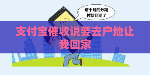 支付宝说要去户地让我回家