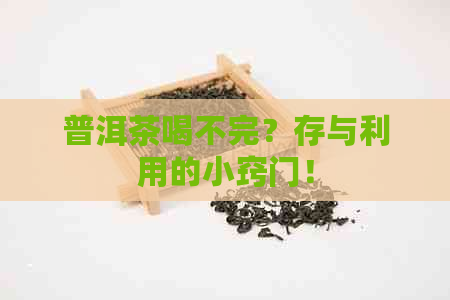 普洱茶喝不完？存与利用的小窍门！