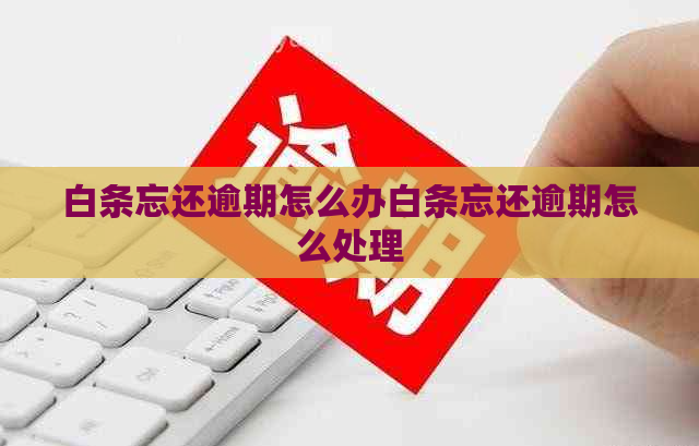 白条忘还逾期怎么办白条忘还逾期怎么处理