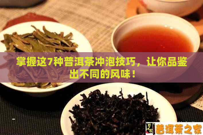 掌握这7种普洱茶冲泡技巧，让你品鉴出不同的风味！