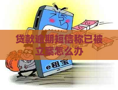 贷款逾期短信称已被立案怎么办