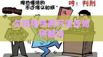 欠两万没还如何解决