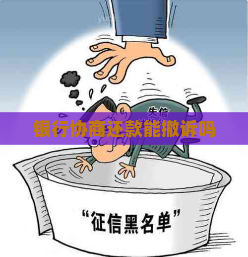 银行协商还款能撤诉吗