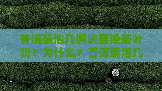 普洱茶泡几遍就要换茶叶吗？为什么？普洱茶泡几遍不能再喝了？