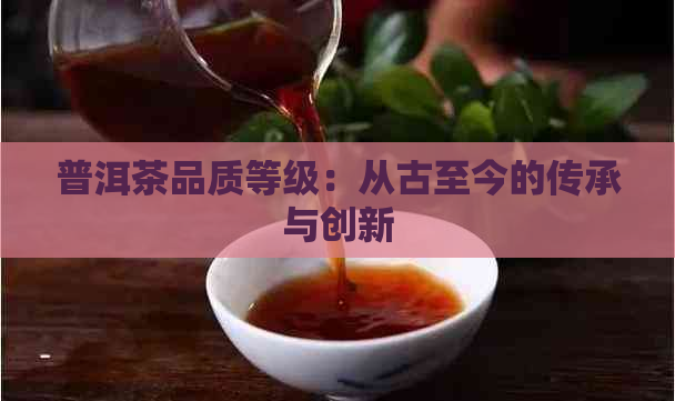 普洱茶品质等级：从古至今的传承与创新