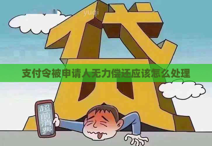 支付令被申请人无力偿还应该怎么处理