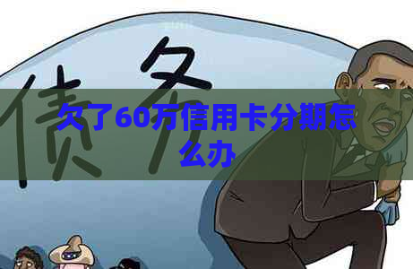 欠了60万信用卡分期怎么办