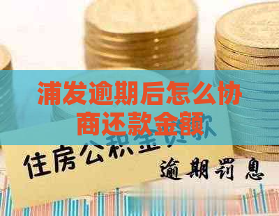 浦发逾期后怎么协商还款金额