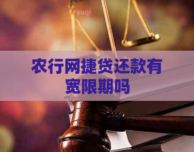 农行网捷贷还款有宽限期吗