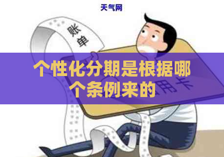 个性化分期是根据哪个条例来的