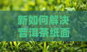 新如何解决普洱茶纸面水印问题，让你的茶品焕发新生