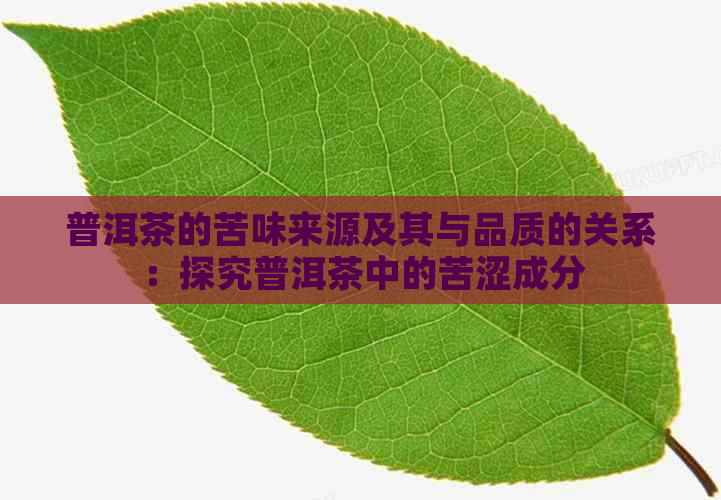 普洱茶的苦味来源及其与品质的关系：探究普洱茶中的苦涩成分