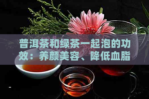 普洱茶和绿茶一起泡的功效：养颜美容、降低血脂、助消化等。