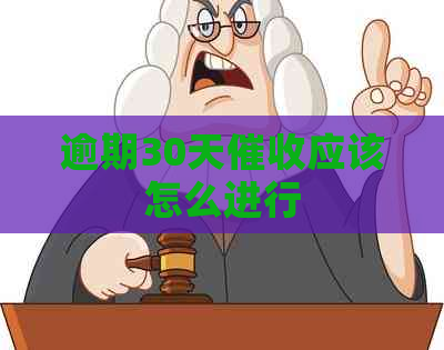 逾期30天应该怎么进行