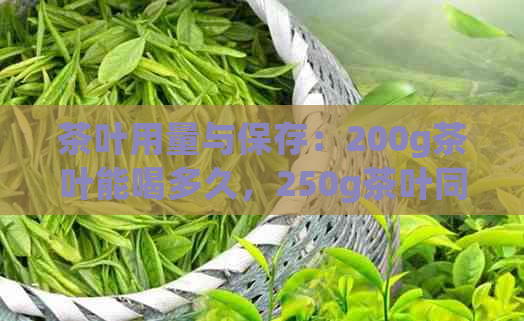 茶叶用量与保存：200g茶叶能喝多久，250g茶叶同样适用。