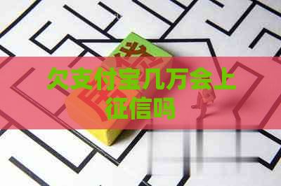 欠支付宝几万会上吗