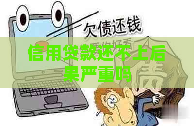 信用贷款还不上后果严重吗