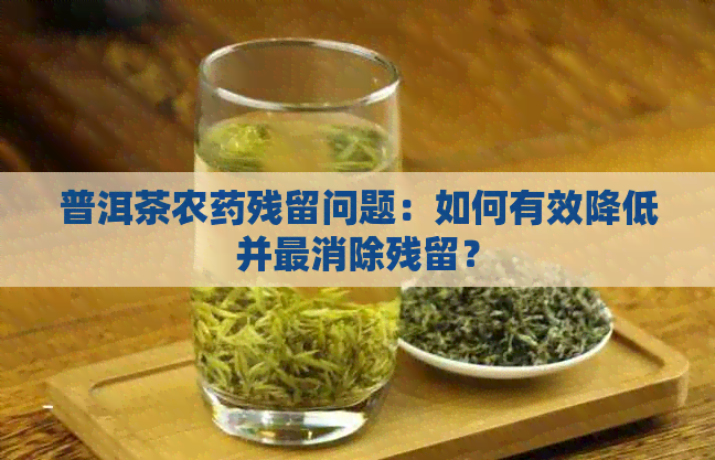 普洱茶农药残留问题：如何有效降低并最消除残留？