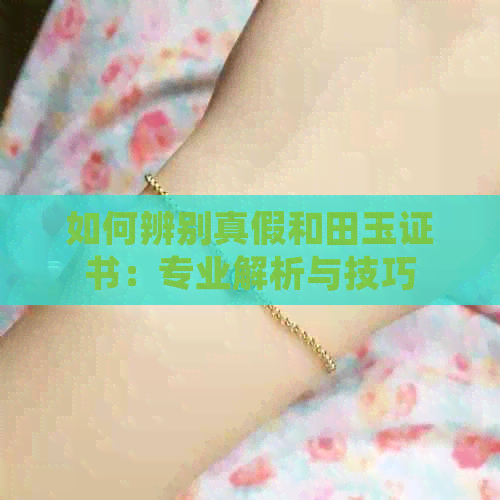 如何辨别真假和田玉证书：专业解析与技巧